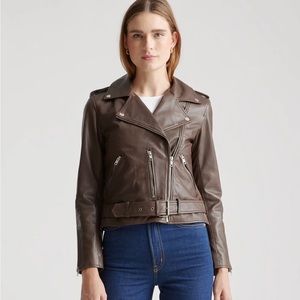 QUINCE Leather Moto Jacket